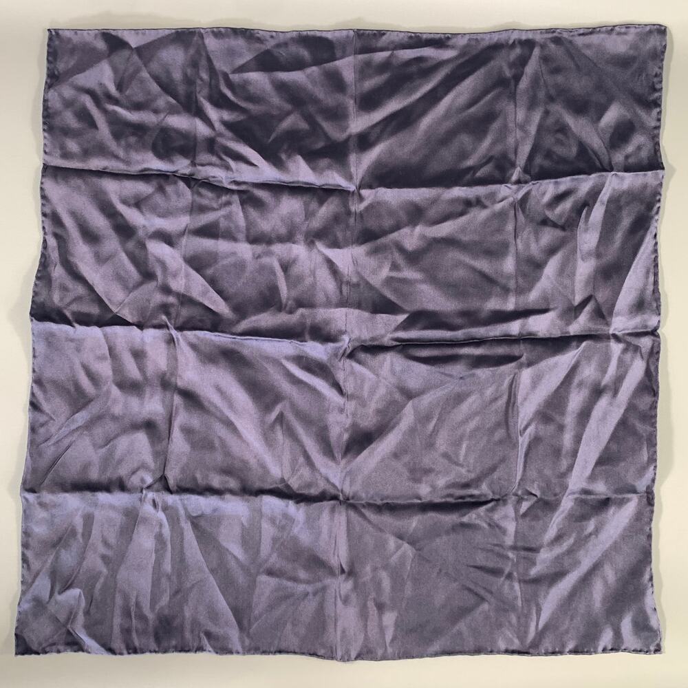 VINTAGE Navy Silk Pocket Square
